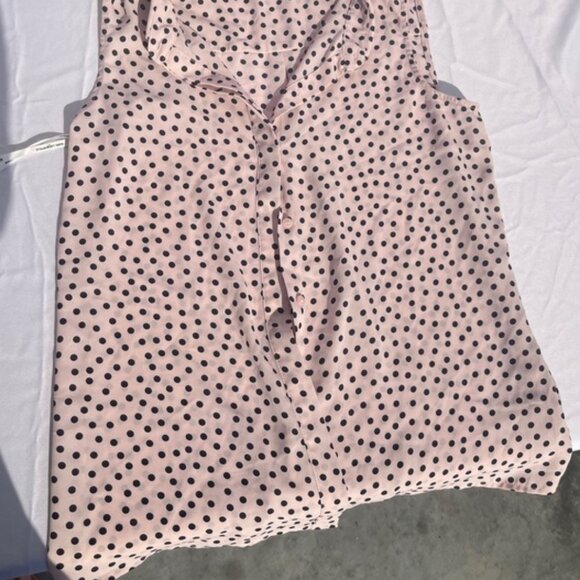 Blush and Black Polka Dot Blouse - Picture 2 of 4